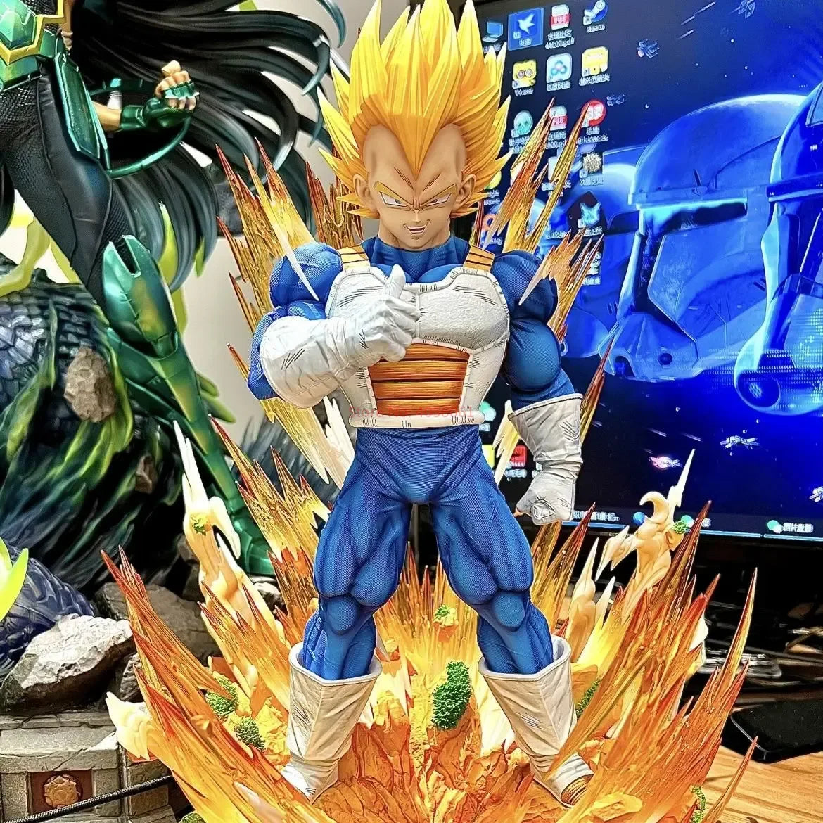 36cm Dragon Ball Gk Model Anime Figure Super Saiyan Vegeta 1:6 14.2inch Majin Vegeta Large Statue Room Decor Ornament Gift Toys 36cm Dragon Ball Gk Model Anime Figure Super Saiyan Vegeta 1:6 14.2inch Majin Vegeta Large Statue Room Decor Ornament Gift Toys